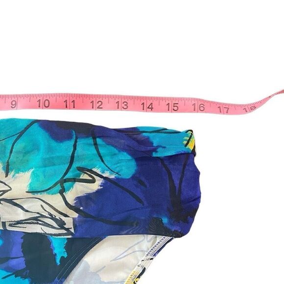 Be creative size 12 swim suit bottoms floral blue white yellow - Picture 5 of 6